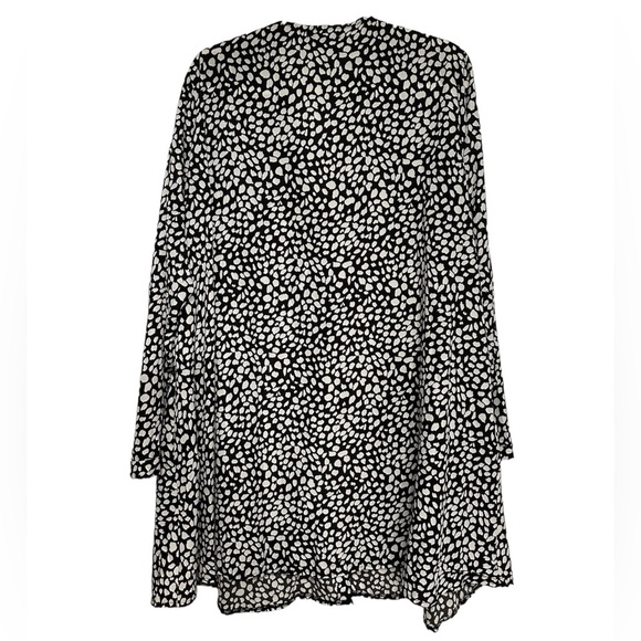 Black Dalmatian Button Down Long Sleeve Smock Dress - Picture 6 of 6